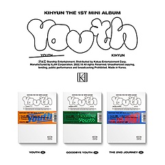 기현 - YOUTH [1st Mini Album][YOUTH ver. + GOODBYE YOUTH ver. + THE 2ND JOURNEY ver.][SET]