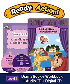 <font title="Ready Action Level 4: King Midas and the Golden Touch (Student Book + Workbook + CD 2장)">Ready Action Level 4: King Midas and the...</font>